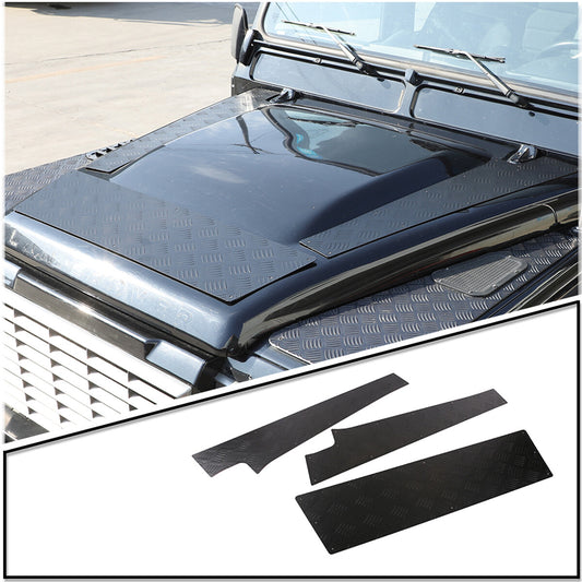 Alloy engine hood skid plate trim for Land Rover for Defender 90 110 2004-2019