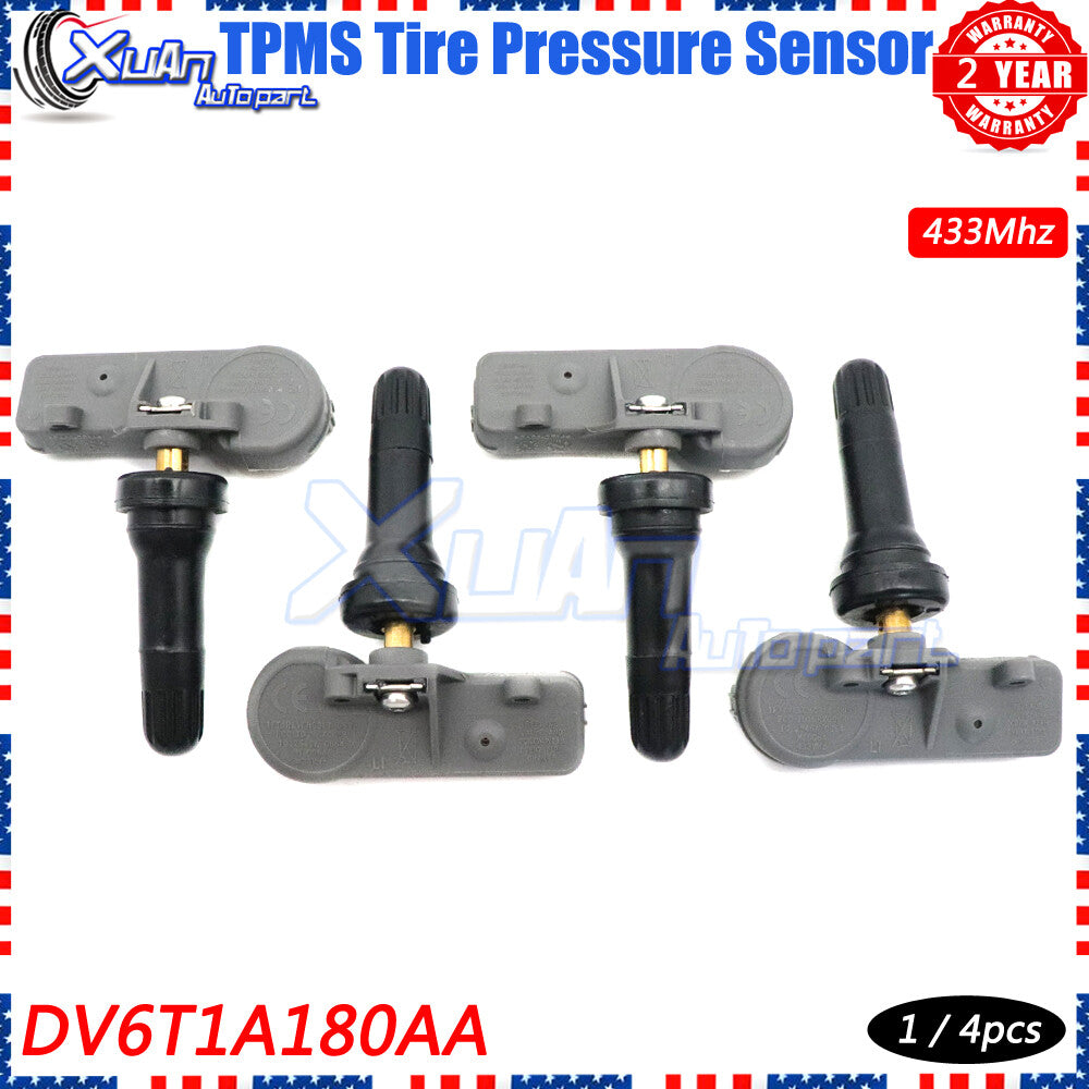 4-Piece Tire Pressure Sensor TPMS DV6T1A180AA for Escape Explorer and for Mazda 433MHz - v