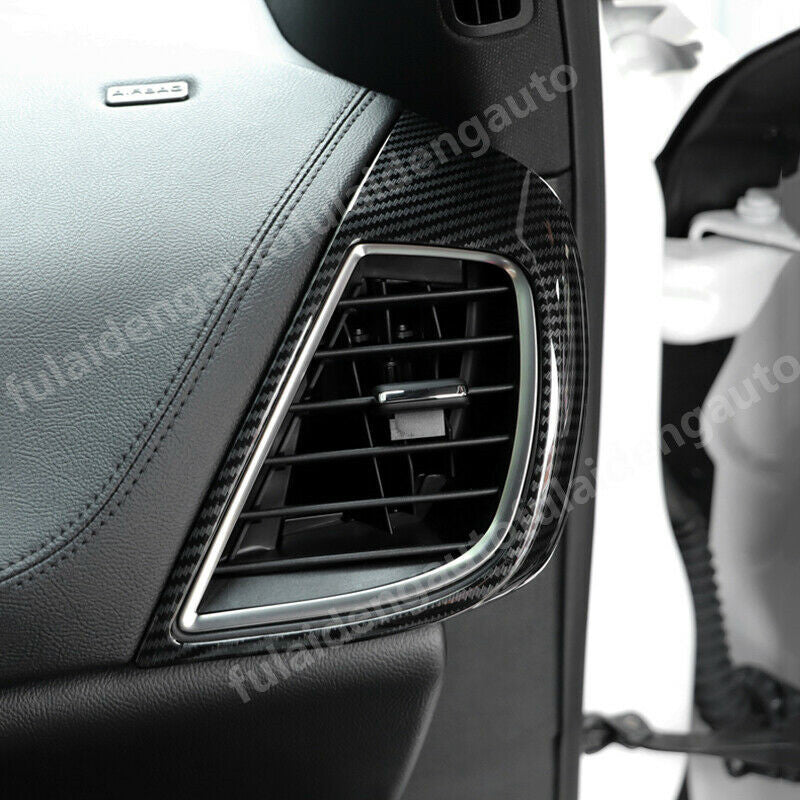 for Lincoln MKX 2016-2018 Carbon Fiber Interior Side Air Vent Outlet Cover Trim