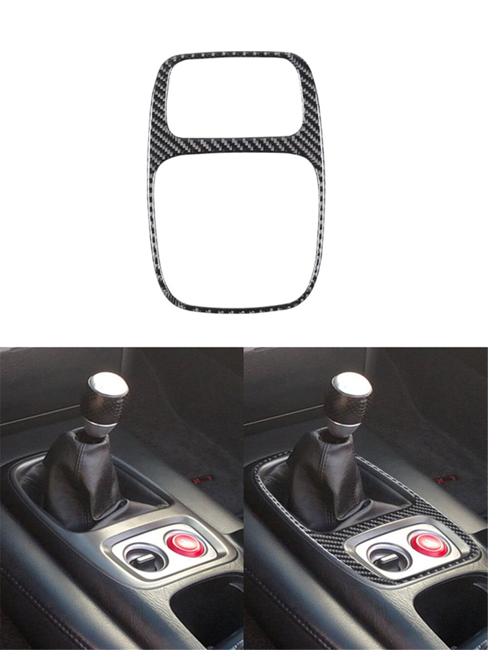 2X Red Carbon Fiber Interior Front A-Pillar Cover Trim for Mazda CX-9 2010-2015 v