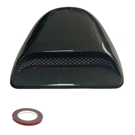 Car Decorative Air Flow Intake Hood Scoop Vent Bonnet Cover Carbon Fiber Look