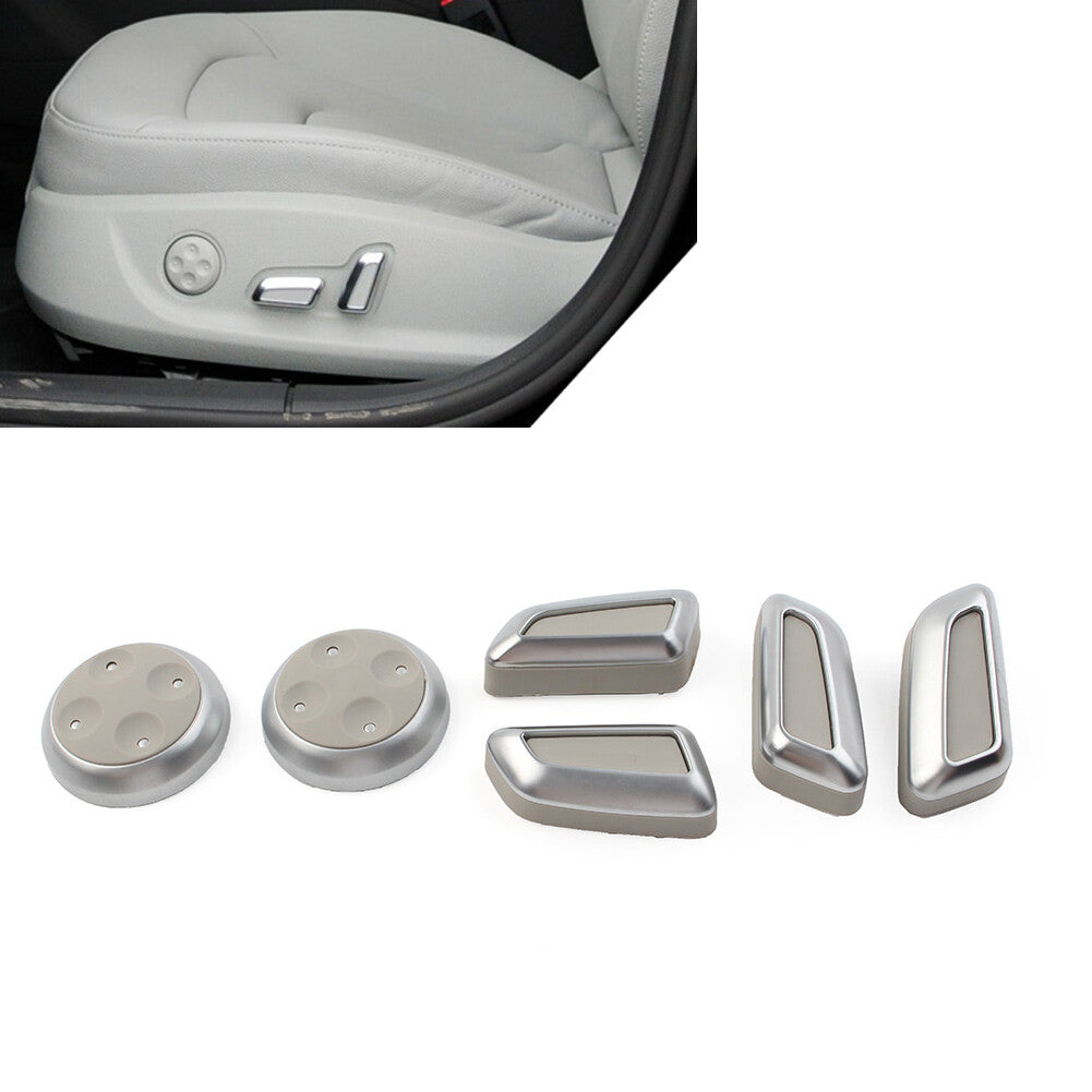Car for Seat Switch Adjustment Button Cover Kit Fit for Audi A3 for A4 for A5 for A6 A7 Q3 Q5 Grey
