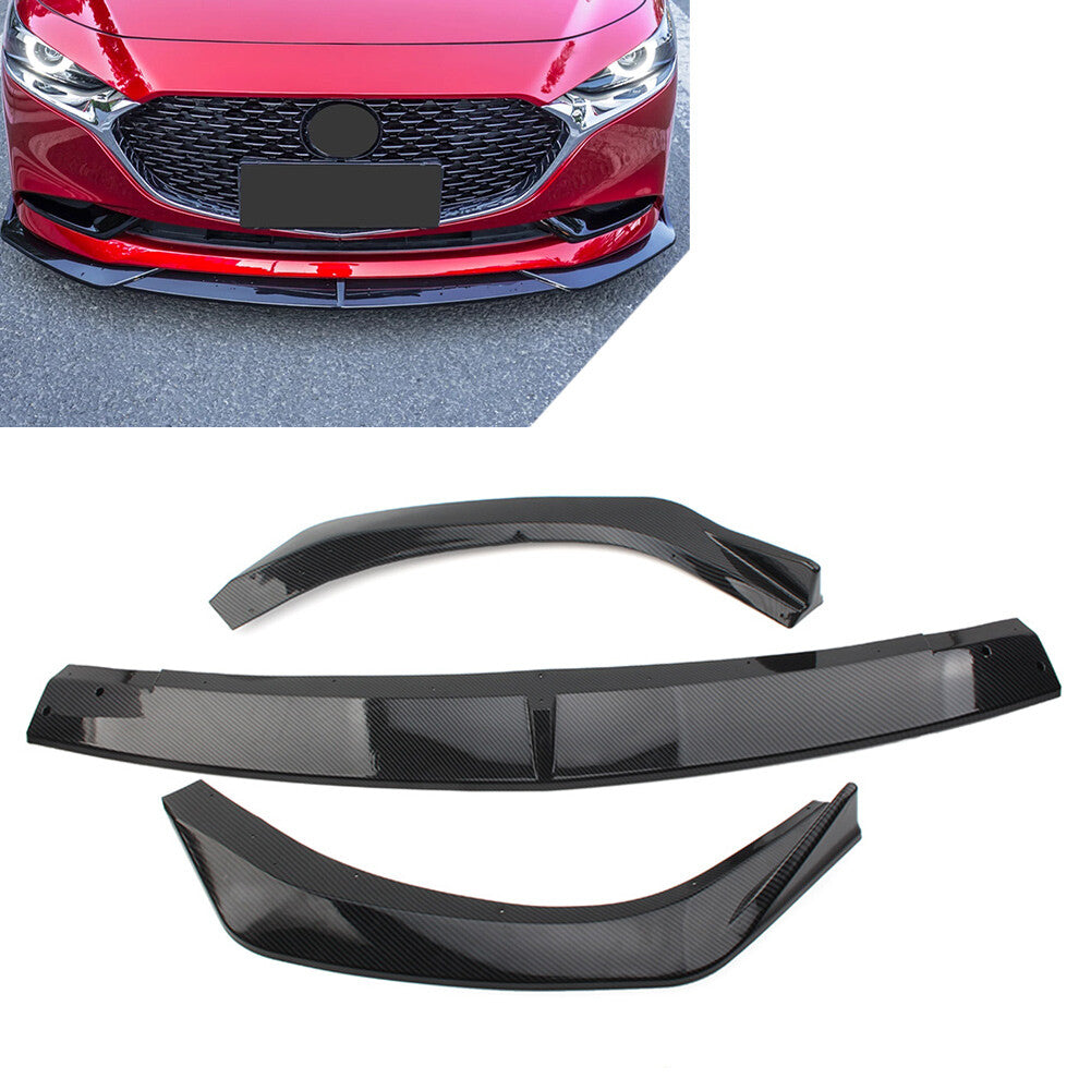Car Front Bumper Lip Splitter Diffuser Spoiler Guard Body Kit for Mazda 3 Axela