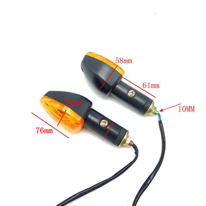 2-Pack Motorcycle Turn Signal Indicators and Bicycle Front and Rear Turn Signal Lights (Amber) n