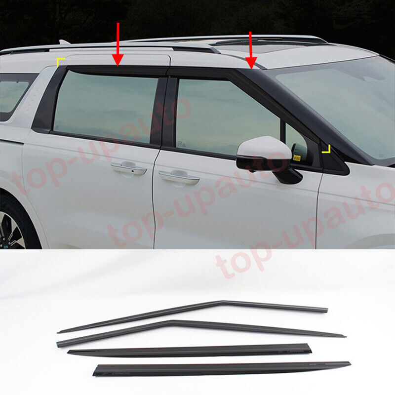 for Kia Carnival 2022-2024 ABS black Door Visor Vent Shades Sun Rain Guard 4PCS