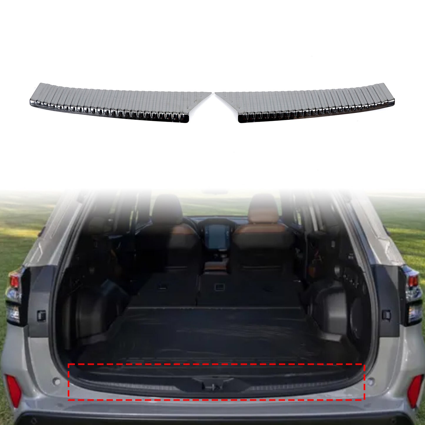 Steel inner rear bumper protector for Subaru Forester 2024-25, Black. n