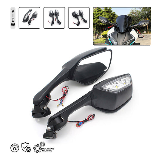 Motorcycle Black Side Rear View Mirrors For CF-MOTO 450SR 450SS 2022 2023 2024 Q