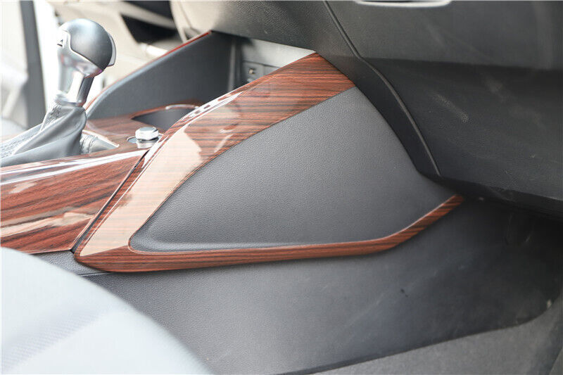 Car Inner Gear Shift Both Side Cover Trim 2 Fit for Audi Q2L 2018-2021 Red Wood
