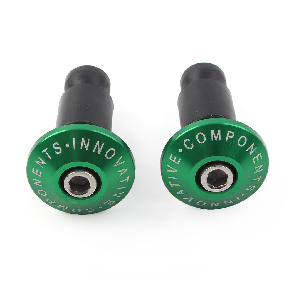 7/8'' Motorcycle Bike Handlebar Grips CNC Handle Bar End Cap Plugs Slider Green Q