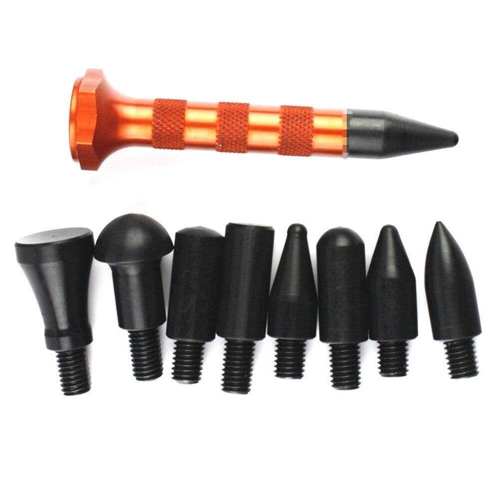 Dent Repair Tool Kit with Rubber Hammer, for Removing Hail Without Paint v