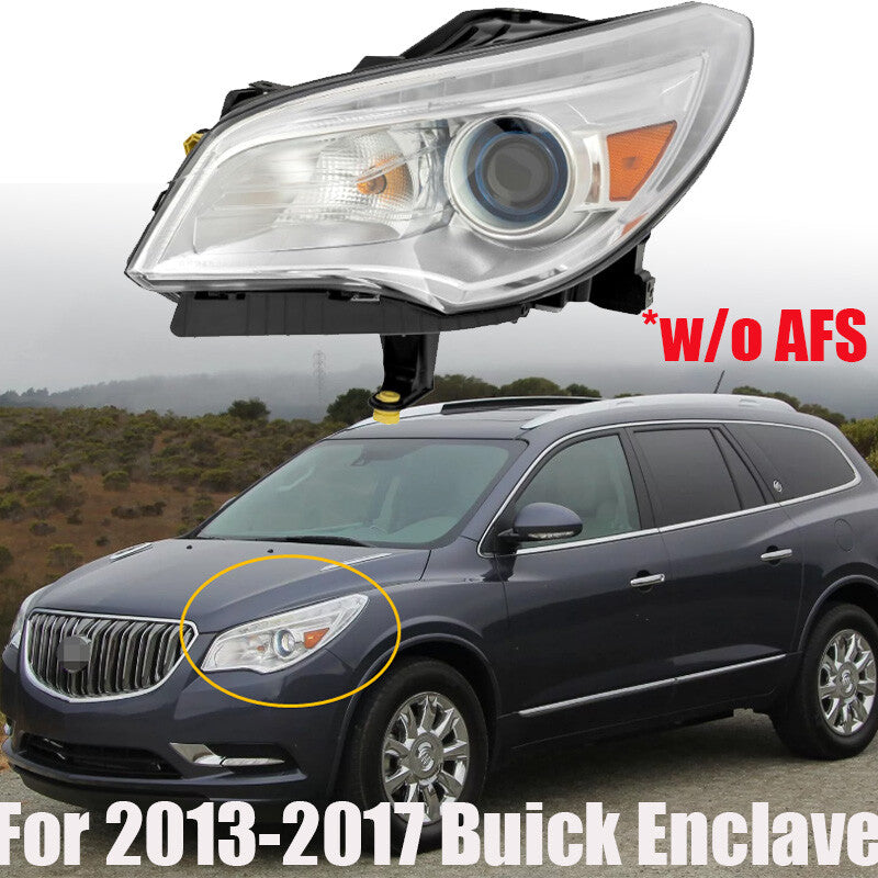 HID/Xenon w/o AFS Projector Headlight Driver Side For 2013-2017 for Buick Enclave n