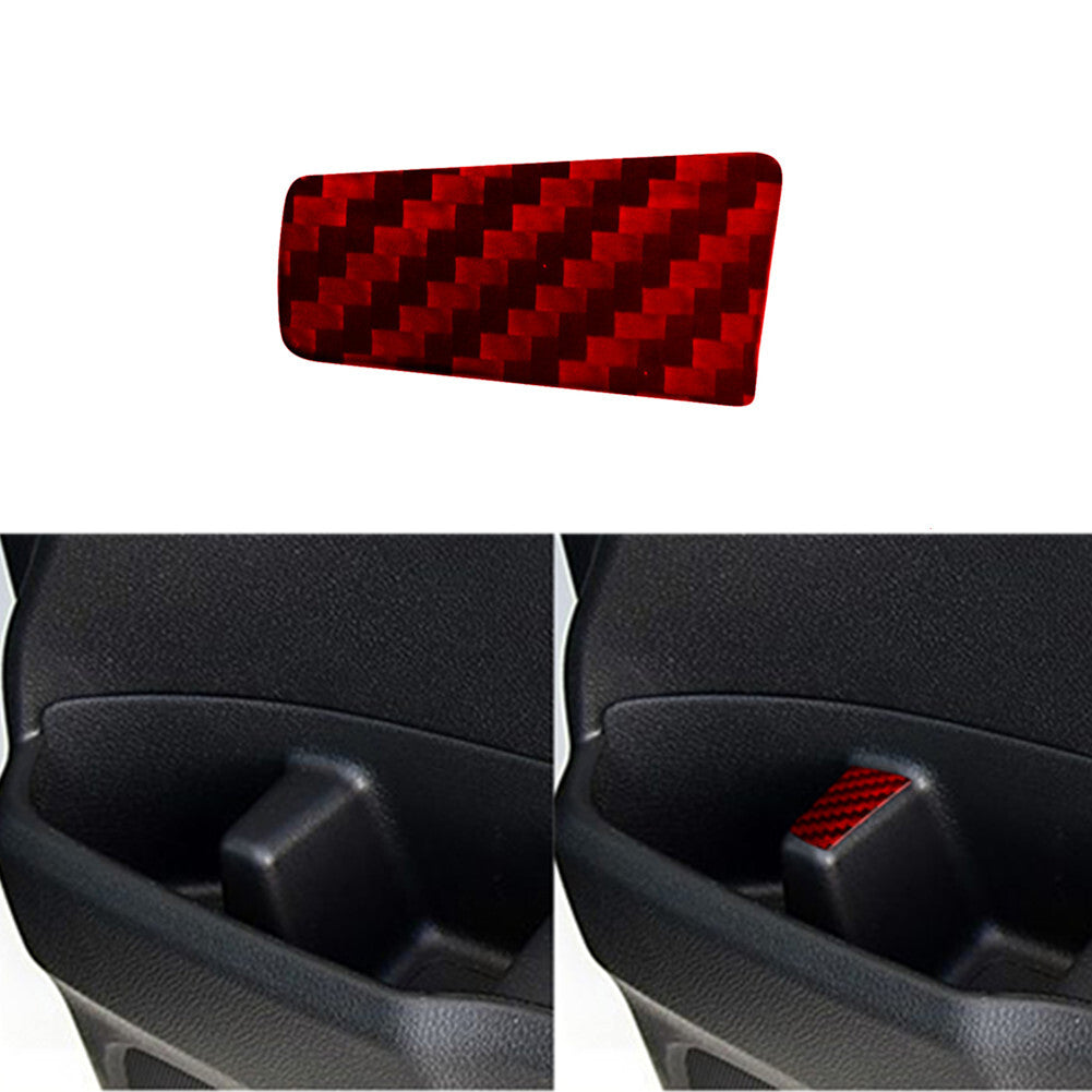 Red Carbon Fiber Passenger Door Storage Cover Trim for Honda Ridgeline 2017-2020
