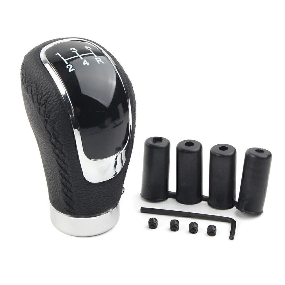 5 Speed Universal Leather Car Manual Gear Stick Shift Lever Head Q