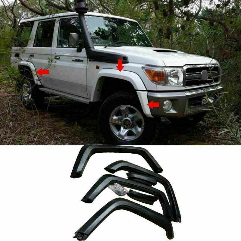 for Toyota for Land Cruiser LC70 75 76 77 FJ79 Fender Flare Wheel Arch Unpainted 6Pc