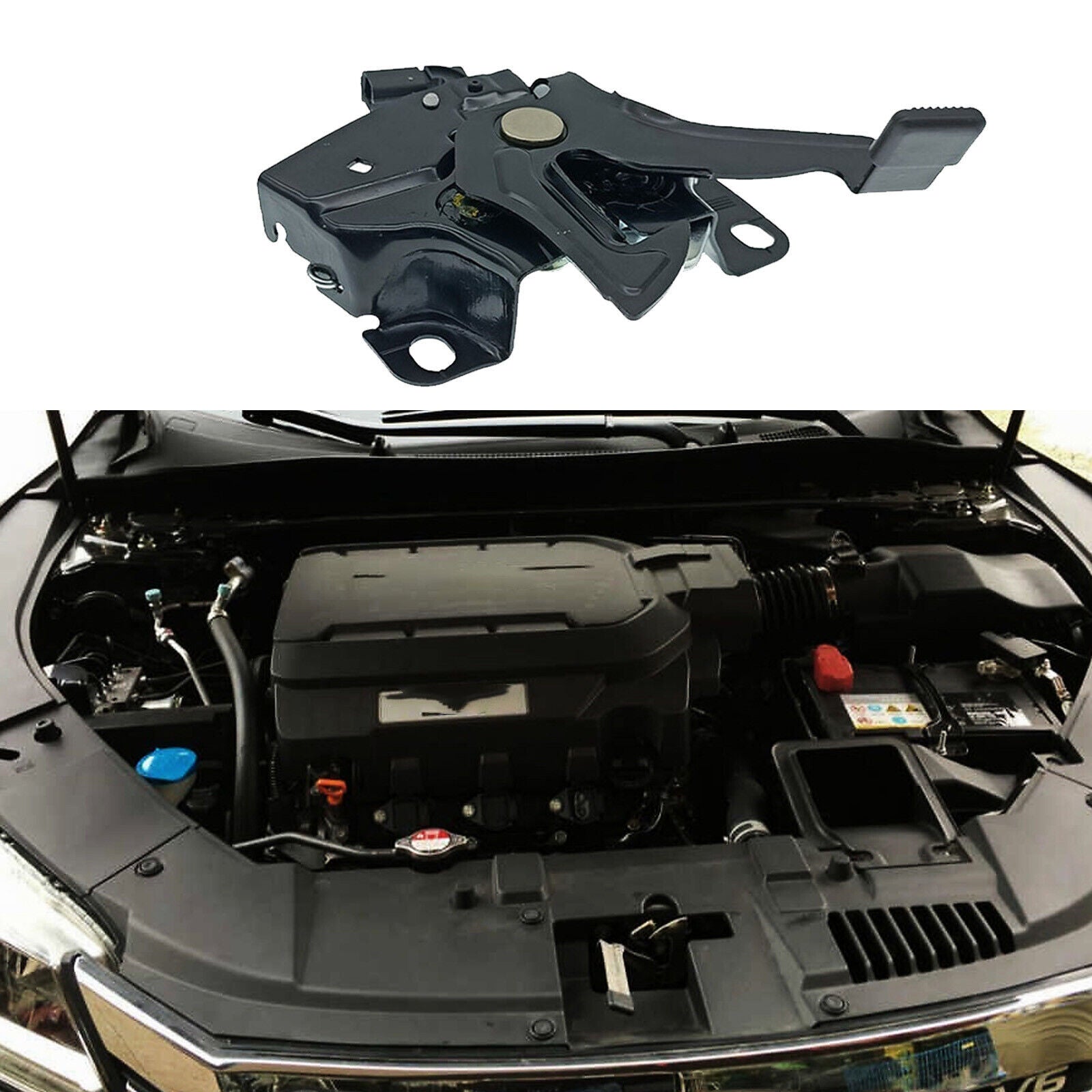 Hood Latch Lock Black for Honda Accord Sedan 2008-2012 HO1234122 74120TA0A01
