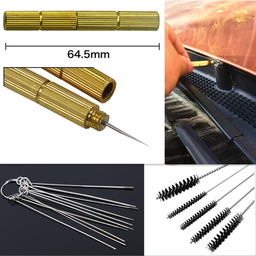 16Pc Car Windscreen Nozzle Water Stains Scraper Dredge Cleaning Repair Tool Kit