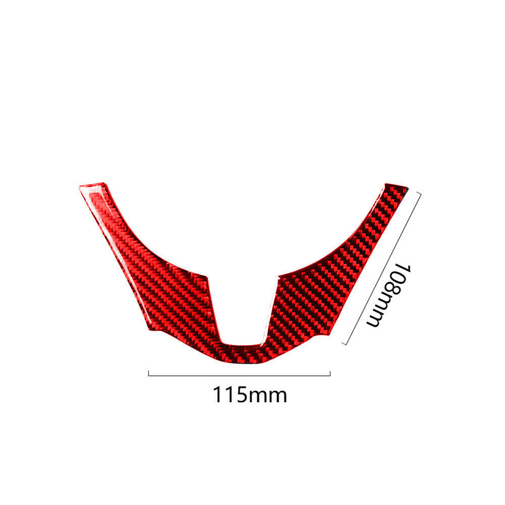 Red Carbon Fiber Interior Steering Wheel Panel Cover for Mazda 3 Axela 2014-2016