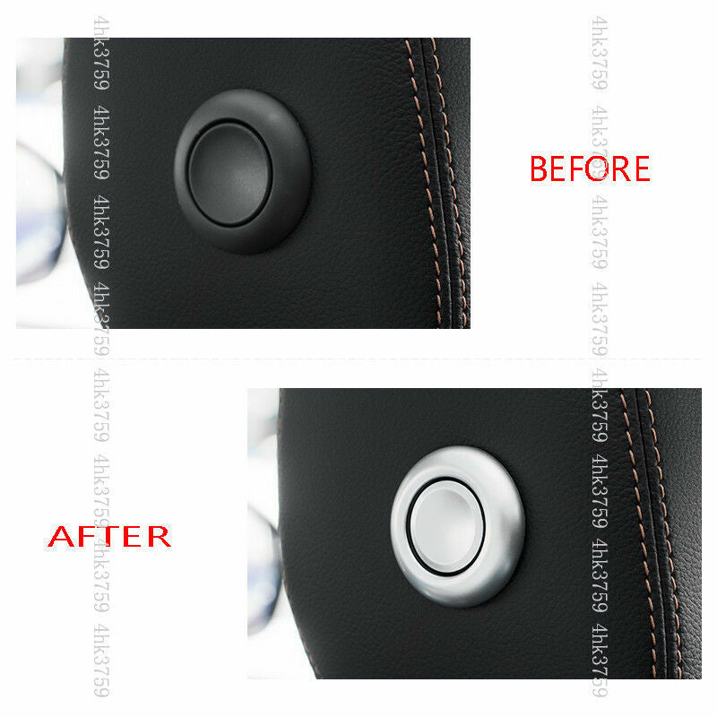Silver Car for seat headrest button adjustment trim cover for Jaguar F-PACE 2016-20