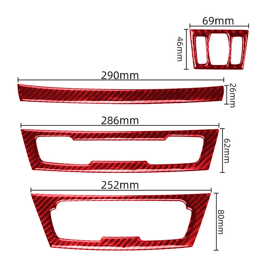 2Pcs Carbon Fiber Center Control Panel Cover Trim for Jeep for Wrangler JK 2011-2017 v