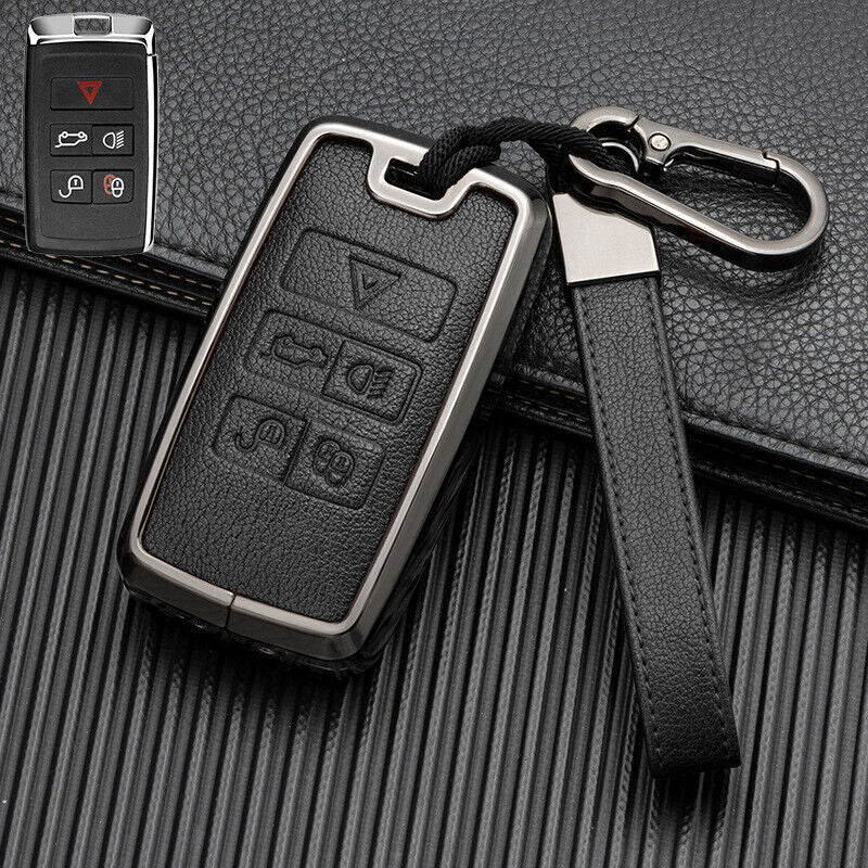 Zinc alloy Laether car keychain case protector for Land Rover for Range Rover Velar Sport - n