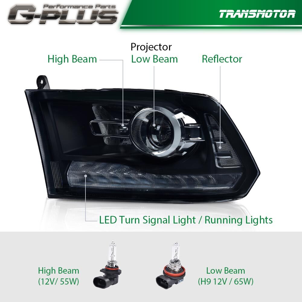Smoke projector front light strip LED DRL suitable for 2013-2018 for Dodge for Ram 1500 2500 3500