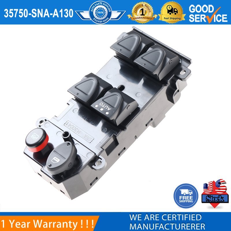 Power Drive Left Window Switch 35750-SNA-A130-M1, suitable for Honda for Civic 2006-2011.