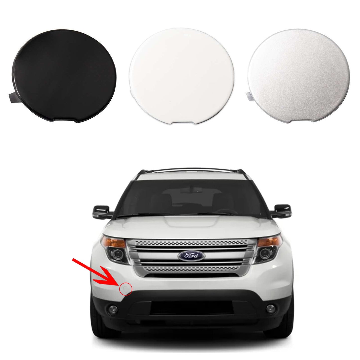 Car Front Bumper Tow Hook Eye Cover Cap Fit for 11-15  for ford  Explorer BB5Z17A900A Q