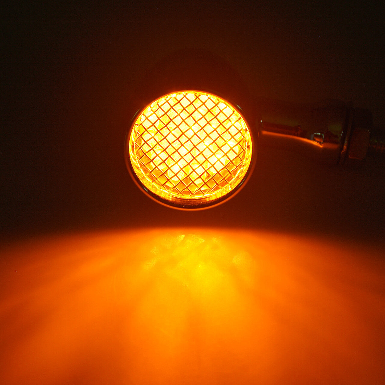 2x 10mm Grille Turn Signal Amber Indicator Light for Harley Sportster 883 1200 Q