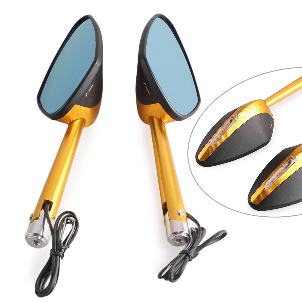 Rear View Rearview Side Mirrors w/ LED Universal Fit Fit Benelli Fit for BMW Q