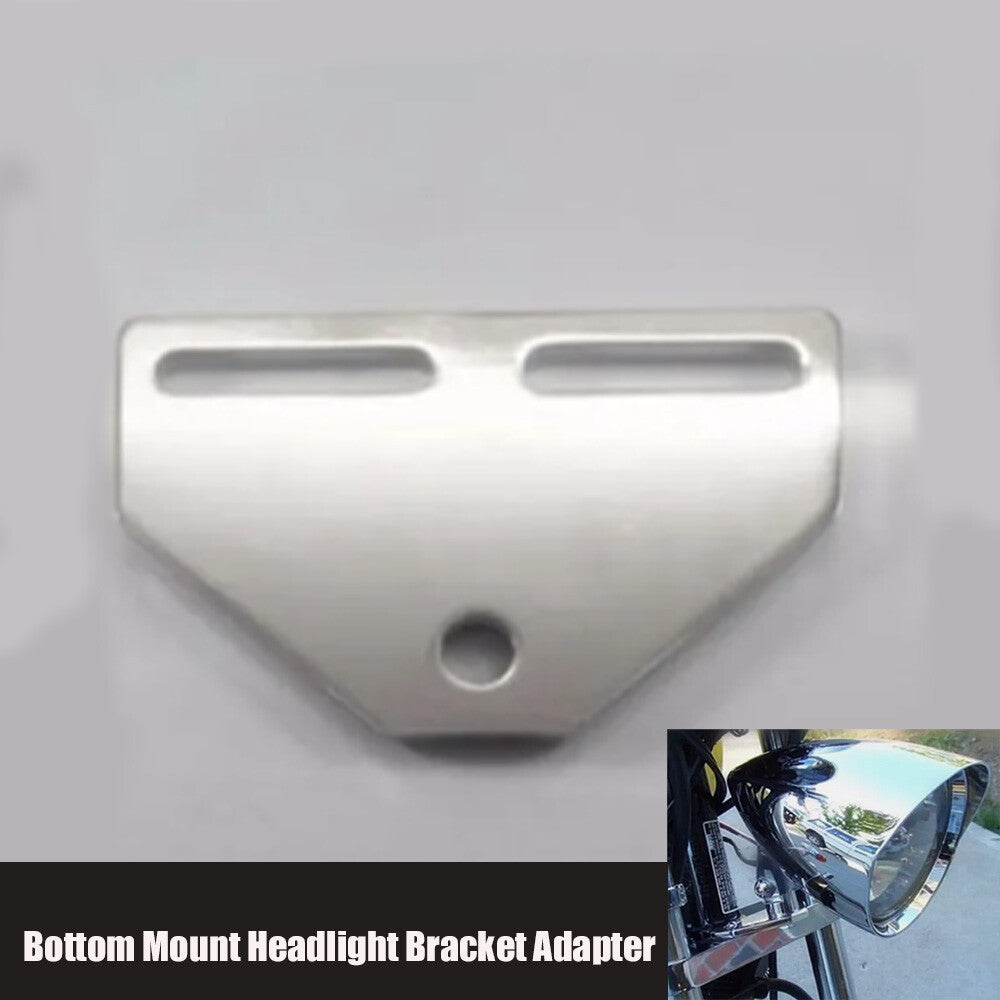 Motorcycle bottom mount headlight bracket adapter for Harley-Davidson Chopper n