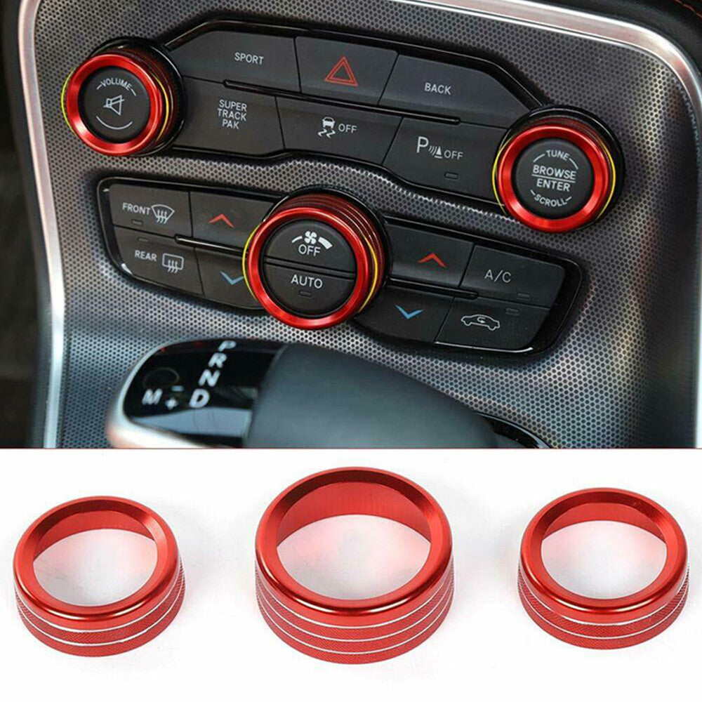 3-Pack Red Climate Volume Turntable Covers for 14-21 for Jeep Grand Cherokee n