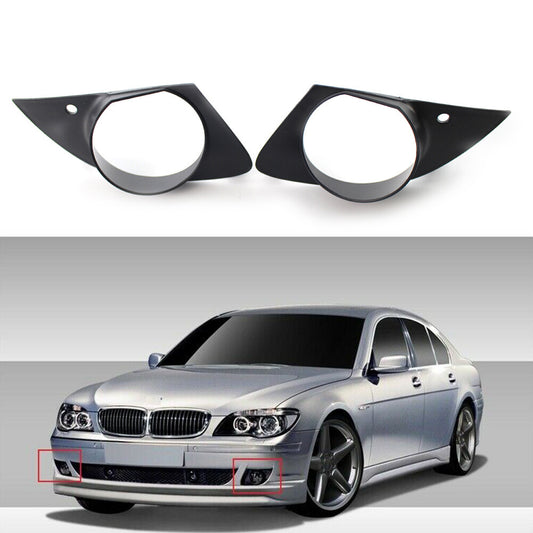 Front Bumper Grill Fog Light Lamp Black Cover for BMW E65 E66 750i 760Li 2006-08