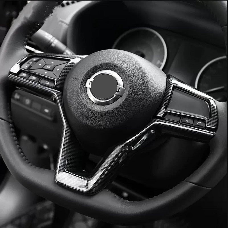 ABS Carbon Look Steering Wheel Decor Frame Trim For Versa 2020 21 22 2023 n