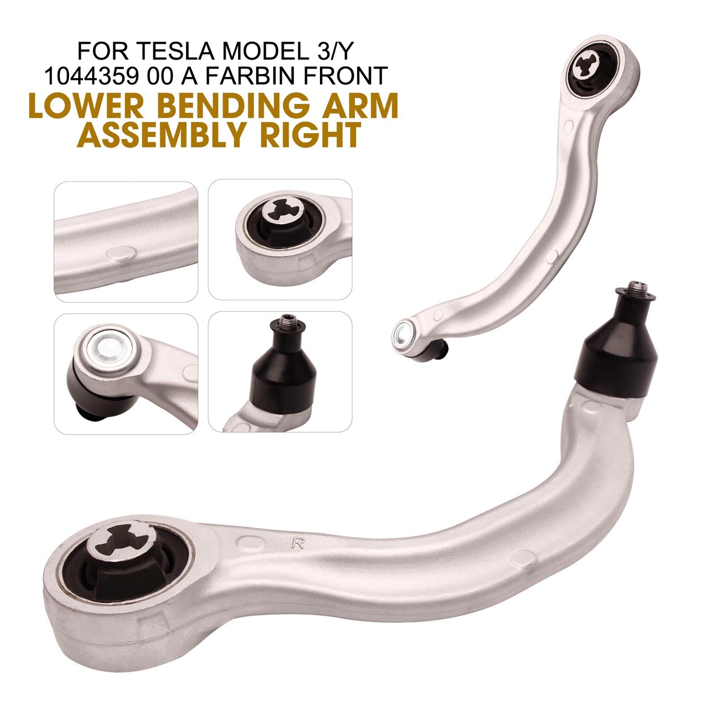 for Tesla Model 3/Y 1044359 00 A FARBIN Right Front Lower Bending Arm Assembly