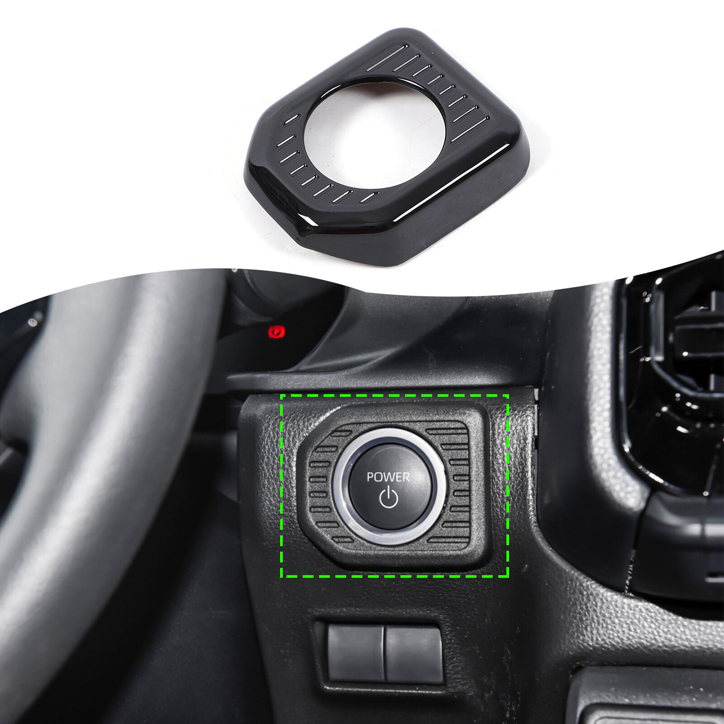 ABS single-button start switch cover trim suitable for 2024 Prado for Land Cruiser LC250 n