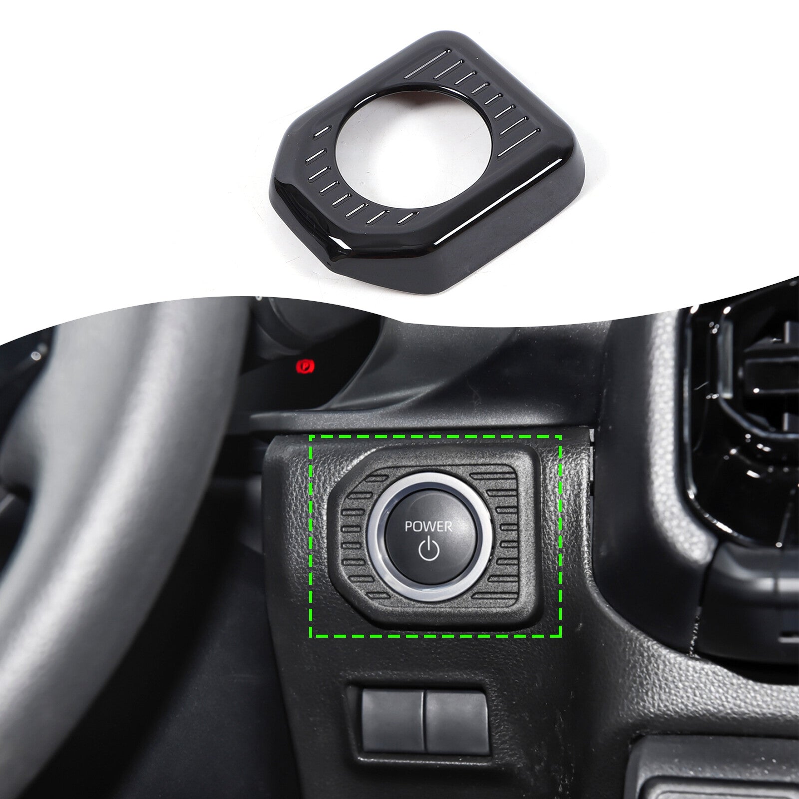 ABS single-button start switch cover trim suitable for 2024 Prado for Land Cruiser LC250 n