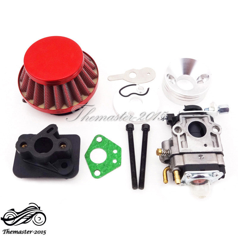 15mm Carburetor Air Filter Alloy Stack Kit 33cc 43cc 49cc Gas Scooter Goped EVO Q