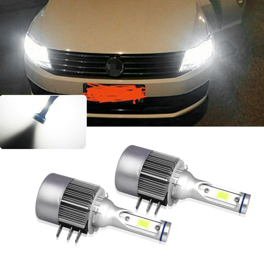 2-piece set of white H15 LED bulbs DRL and high beam headlights suitable for the 2012-2017 for Tiguan - v