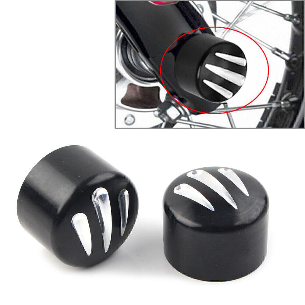 Vorderachsmutterkappen f¨¹r for Harley Softail Touring Street Glide Black Motor