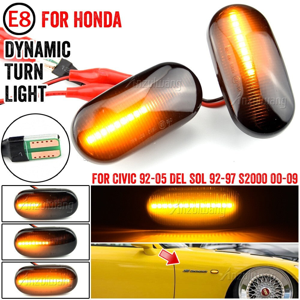 Dynamic Side Marker Turn Light for Honda for Civic Integra Del Sol for Acura Prelude Fit