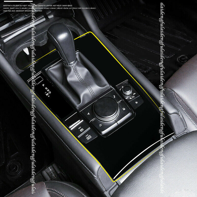 for Mazda 3 Axela 19-2022 Car Glossy black Inner Gear Shift Box Panel Cover Trim