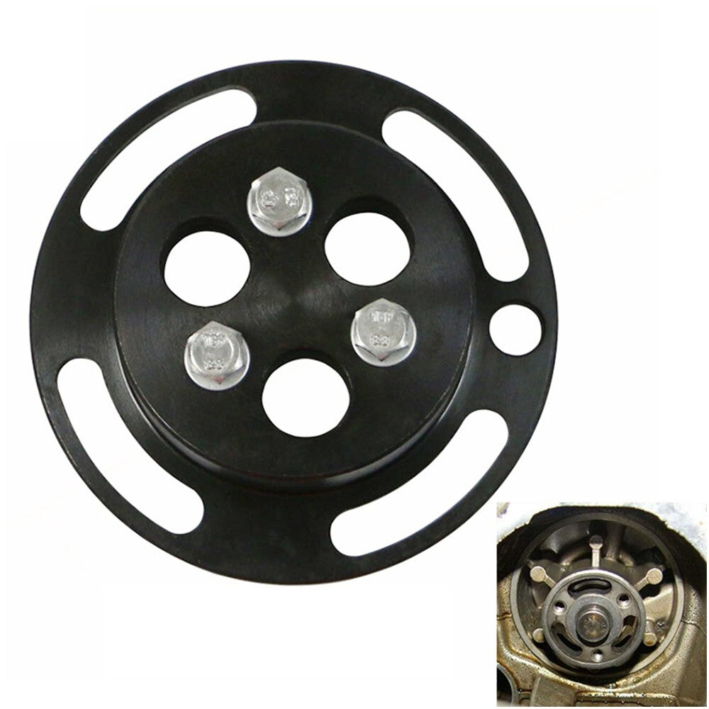 Chain-driven water pump sprocket retainer tool suitable for GM 2.2 and 2.4L EcoTech engines