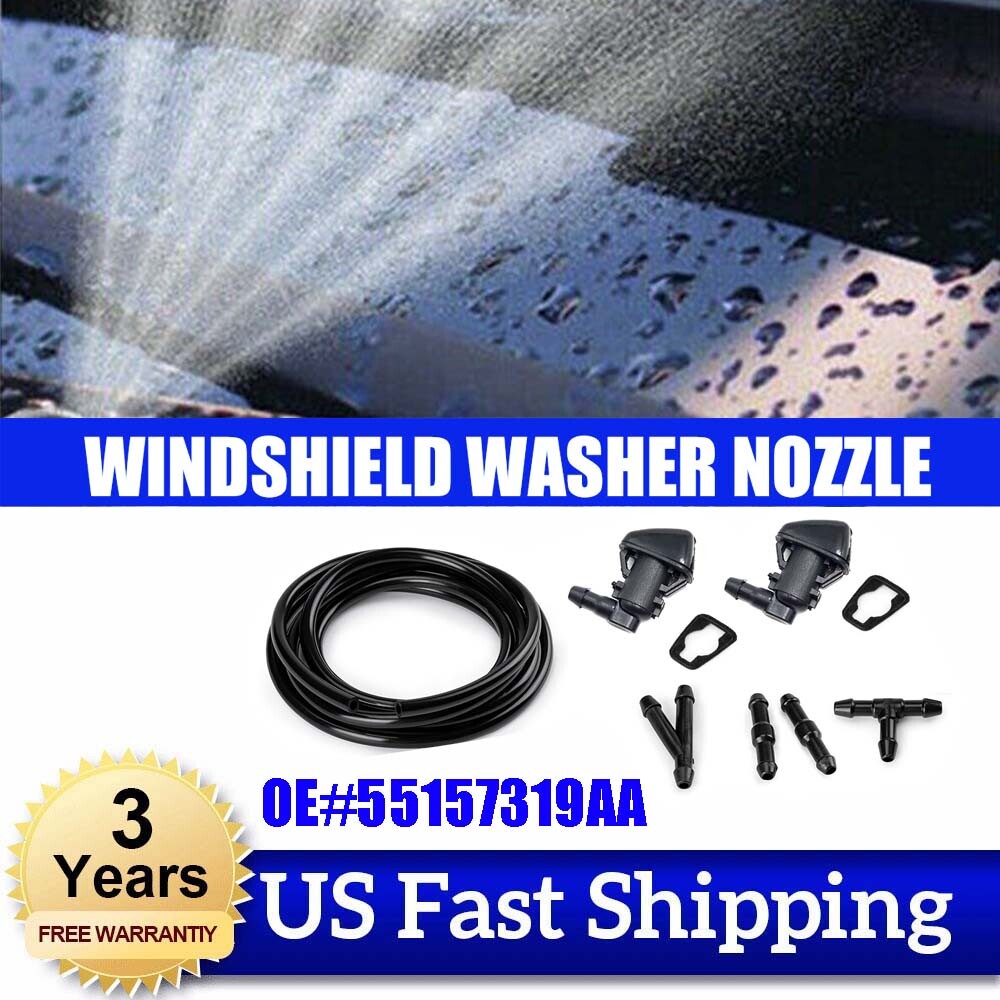 2x for Dodge Nitro for Jeep Liberty Commander Windshield Washer Nozzle Jet Spray US