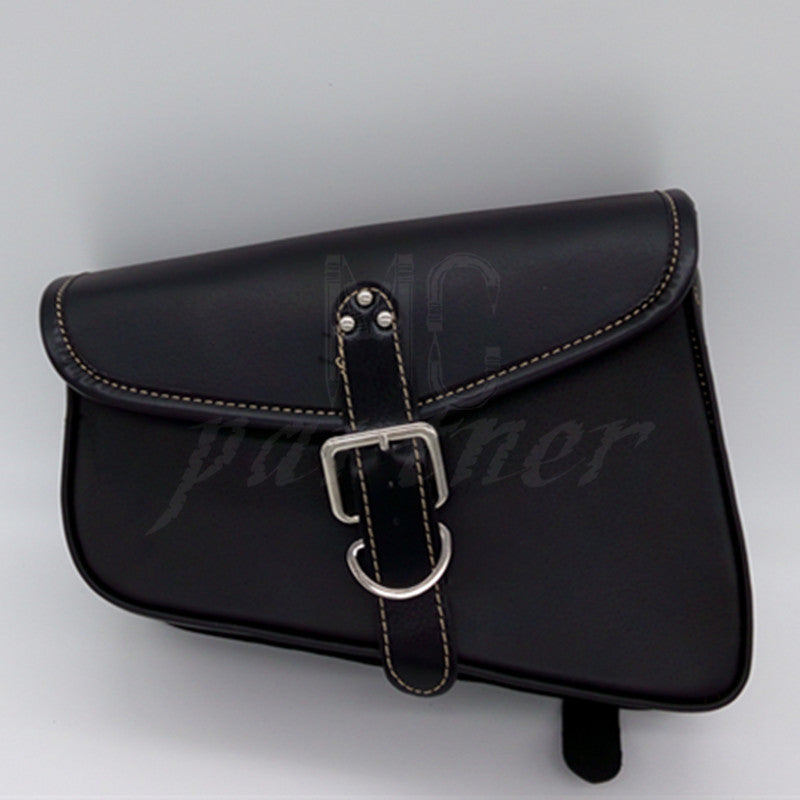 Black PU Leather Left side Saddlebag Saddle Bag for Harley Sportster XL 883 1200 Q