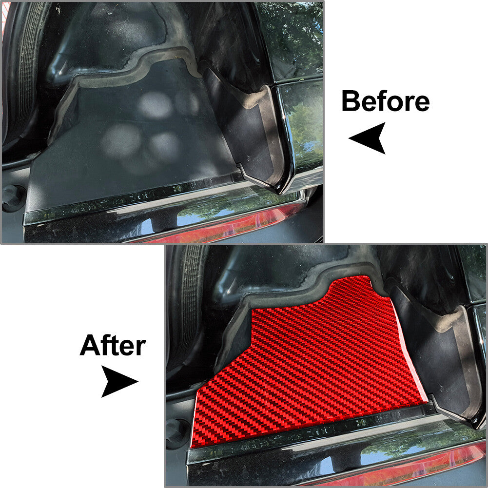 Carbon Fiber Inside Trunk Side Panel Cover Trim for Dodge for Challenger 2015-24 18