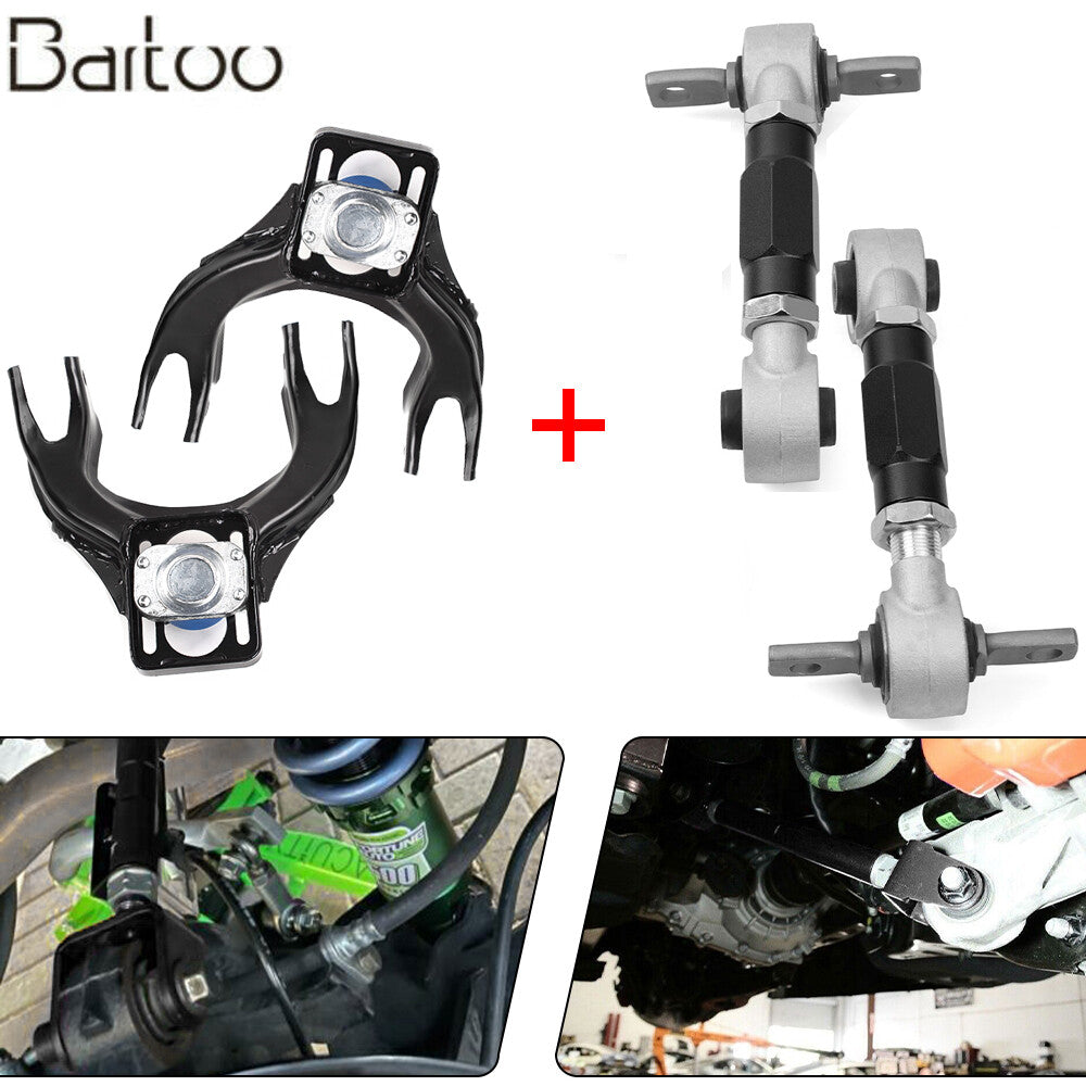 Front Arm Adjustable+Rear Camber Kit For Integra 94-01
