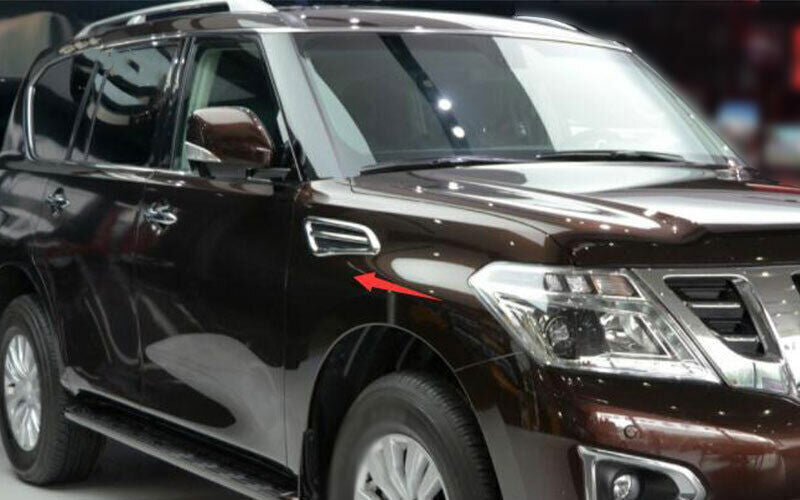 2P Side Vent Fender Flank Black Cover Trim for Nissan Armada Patrol Y62 2017-20