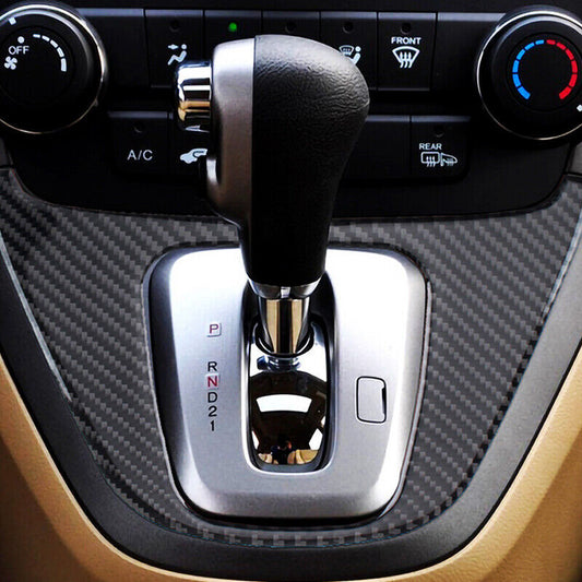 Real Carbon Fiber Car Gear Shift Panel Cover Trim for Honda CR-V CRV 2007-2011