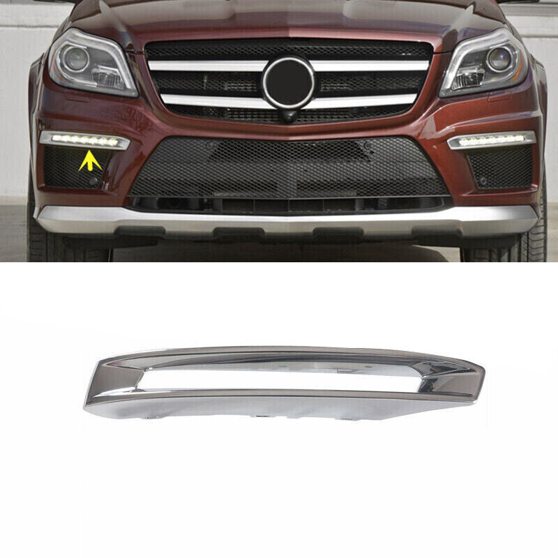 Right Front Fog Light Lamp Cover Chrome Trim Bezel for Benz X166 GL 2013-2016