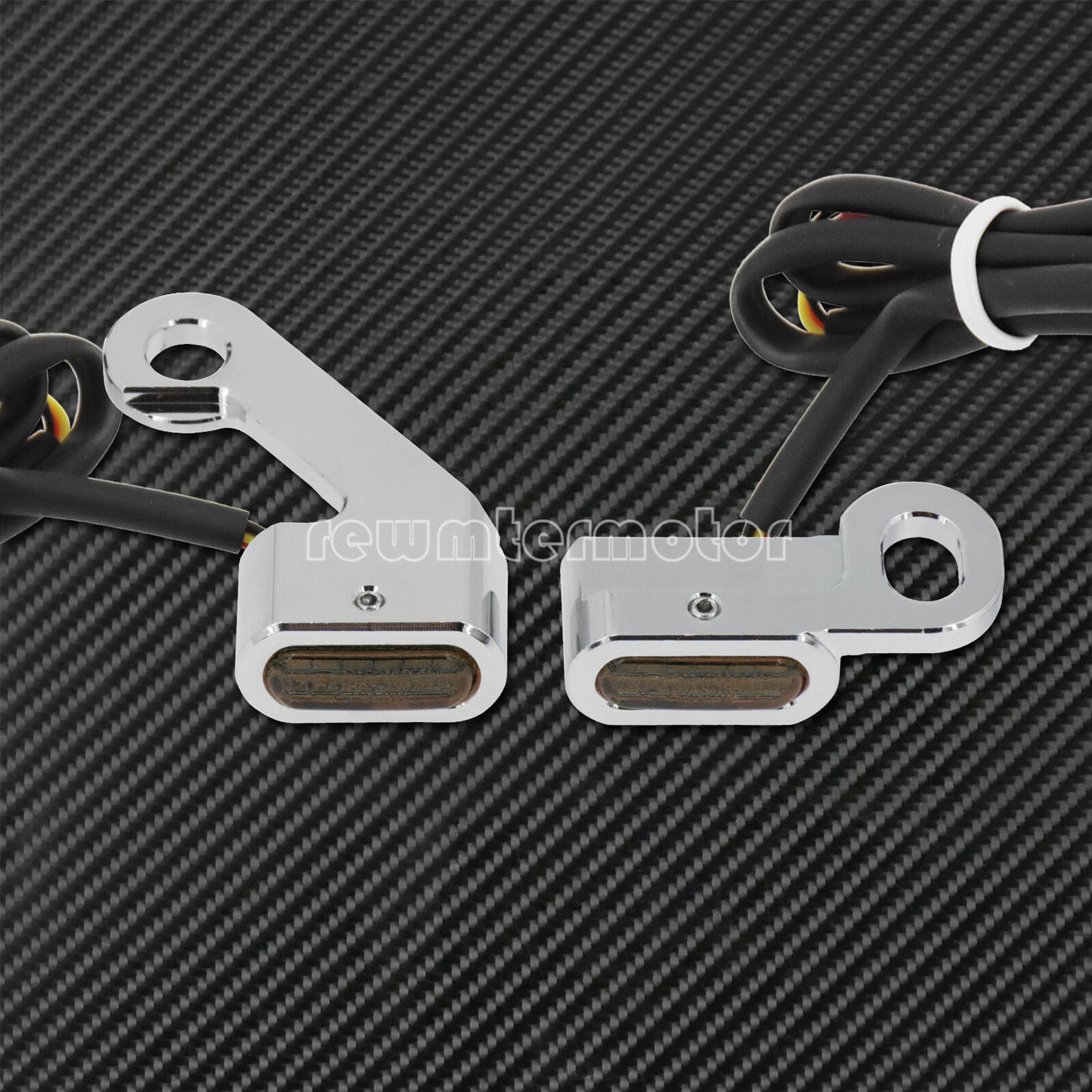 2X Chrome LED Turn Signal Indicator Light Fit For Touring 09-17 Softail 15-20 Q